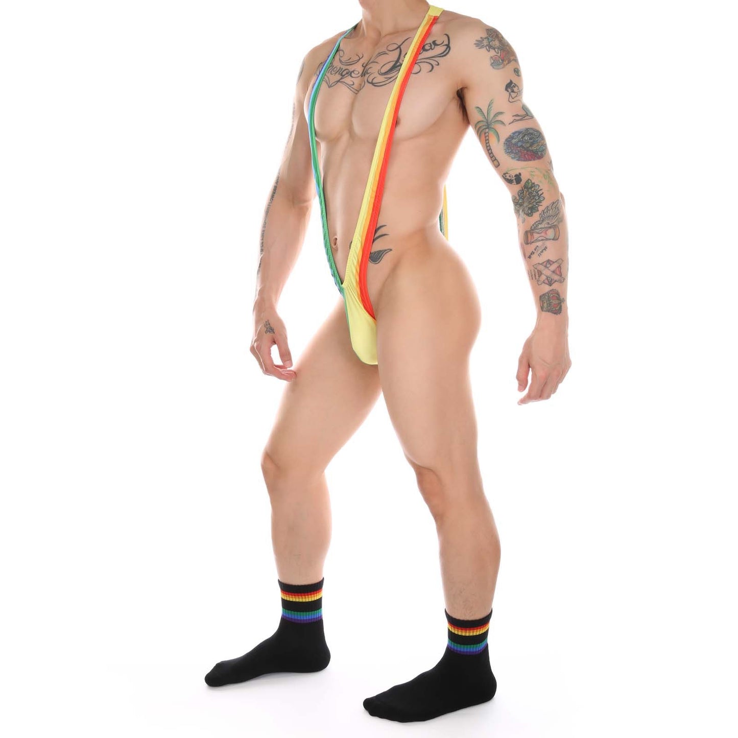 CLEVER- MENMODE PRIDE G-STRING  SINGLET AND SOCK PACK