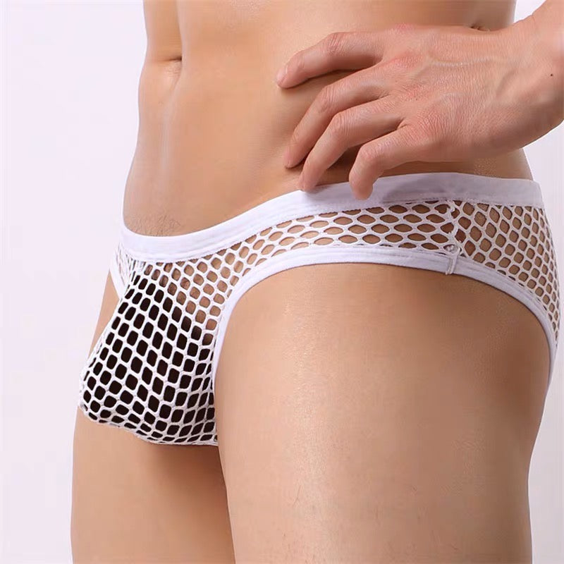 MEN’S SEE-THROUGH MESH BOXERS AND BRIEFS