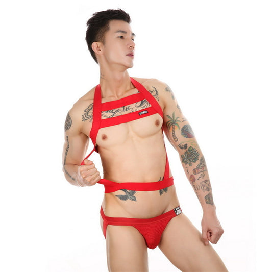 CLEVER-MENMODE SPORTS HARNESS WITH MATCHING JOCKSTRAP