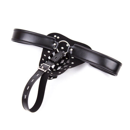 MEN’S CHASTITY LEATHER G-STRING THONGS