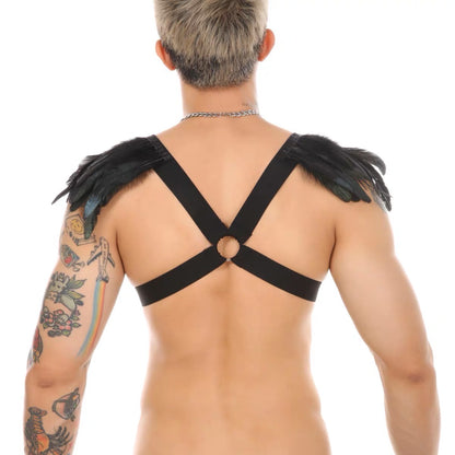 CLEVER-MENMODE CIRCUIT PARTY FEATHER HARNESS